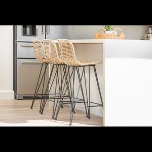 Rattan counter height stools